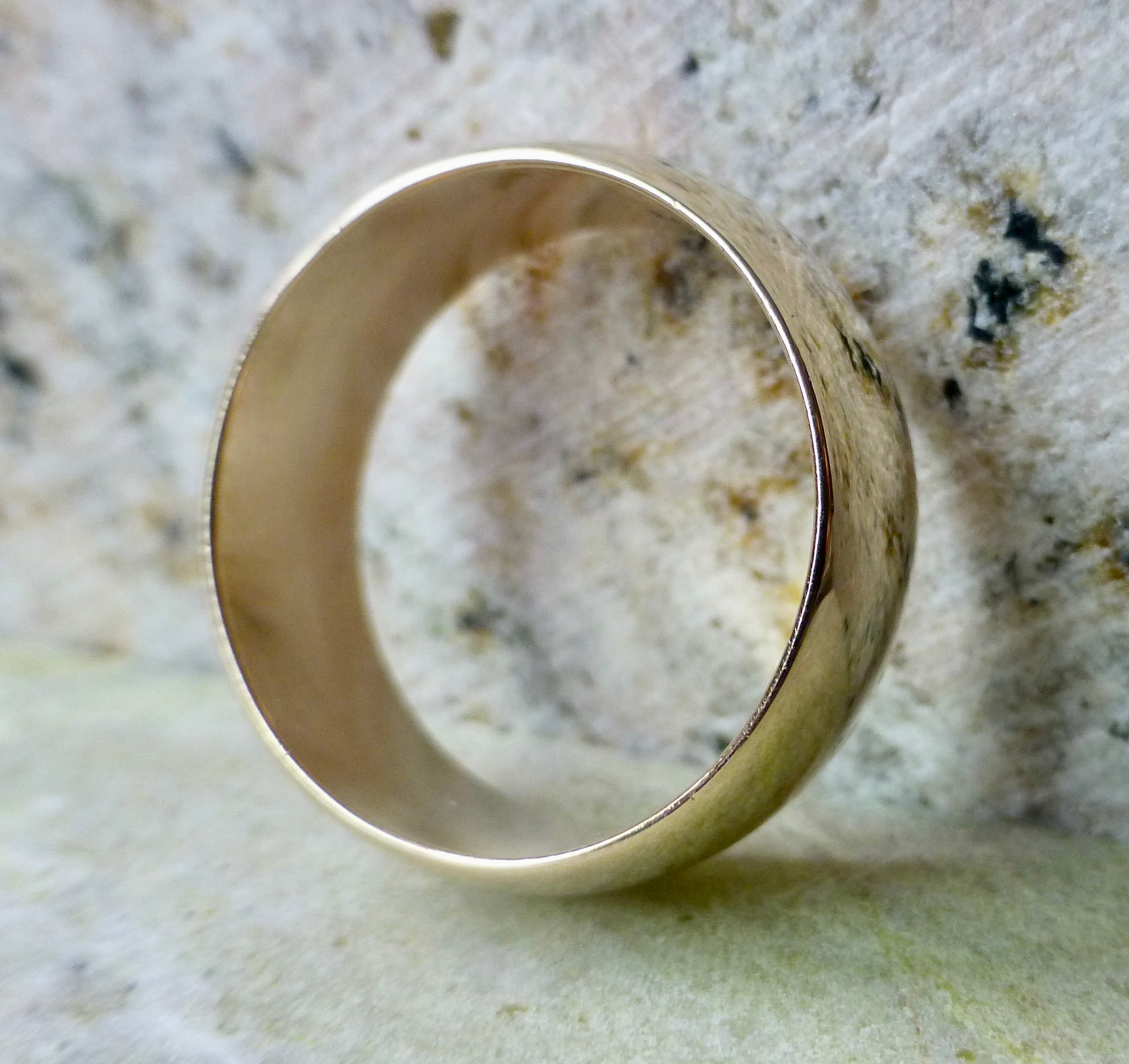 Antique Wedding Band By JR Wood and Sons, 10 Karat Rose Gold Wedding Band