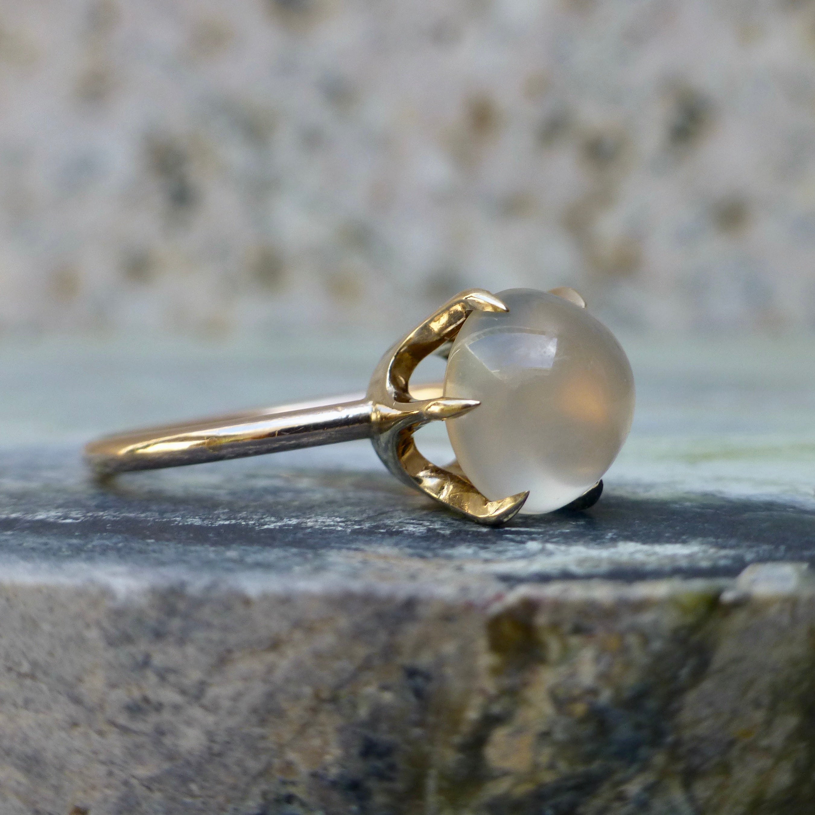 Antique Moonstone Ring In 10 Karat Rose Gold