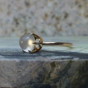 Antique Moonstone Ring In 10 Karat Rose Gold