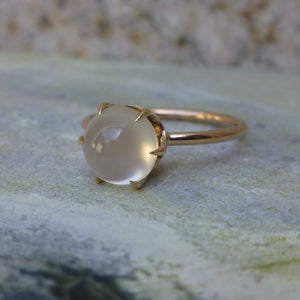 Antique Moonstone Ring In 10 Karat Rose Gold