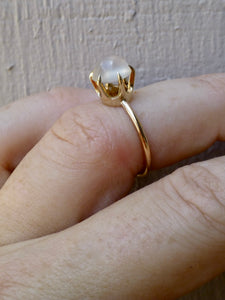 Antique Moonstone Ring In 10 Karat Rose Gold