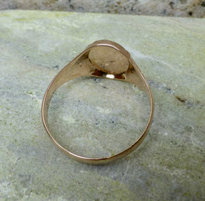 Art Deco S Monogram Signet Ring In 10 Karat Rose Gold