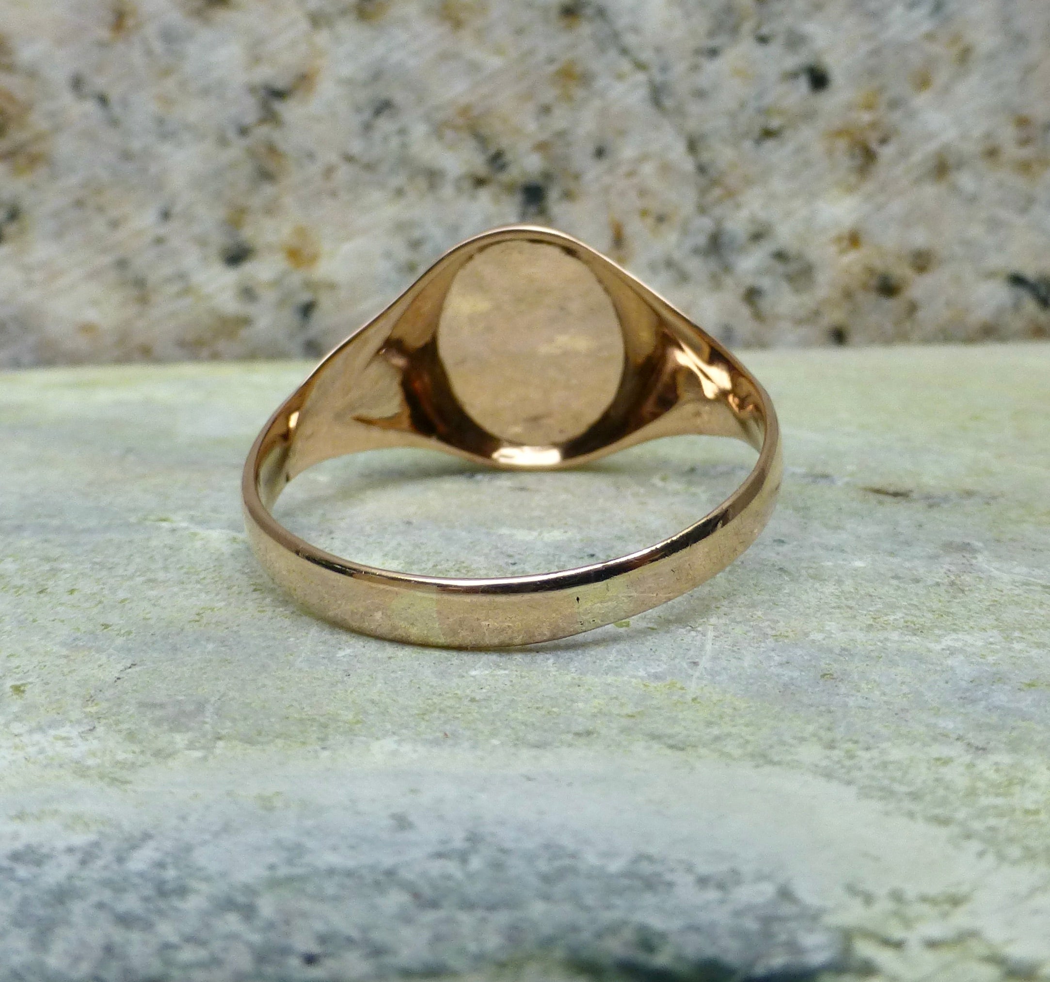 Art Deco S Monogram Signet Ring In 10 Karat Rose Gold