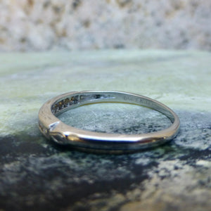 Late Art Deco Platinum and Diamond Wedding Band