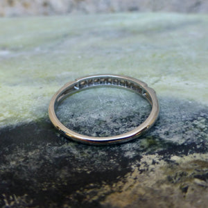 Late Art Deco Platinum and Diamond Wedding Band