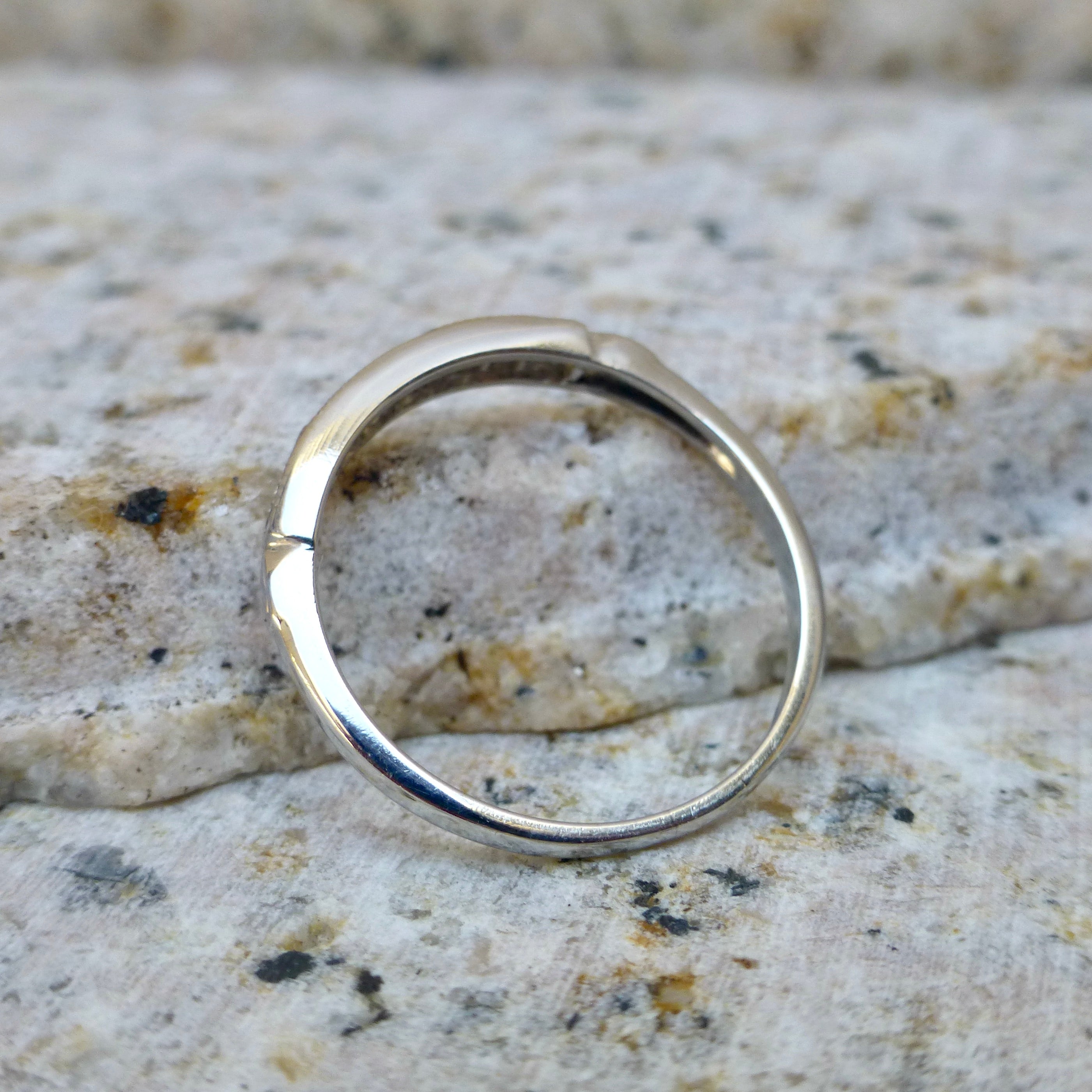 Late Art Deco Platinum and Diamond Wedding Band
