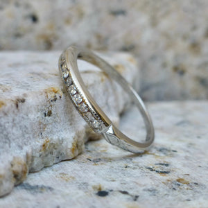 Late Art Deco Platinum and Diamond Wedding Band