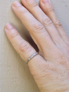 Late Art Deco Platinum and Diamond Wedding Band