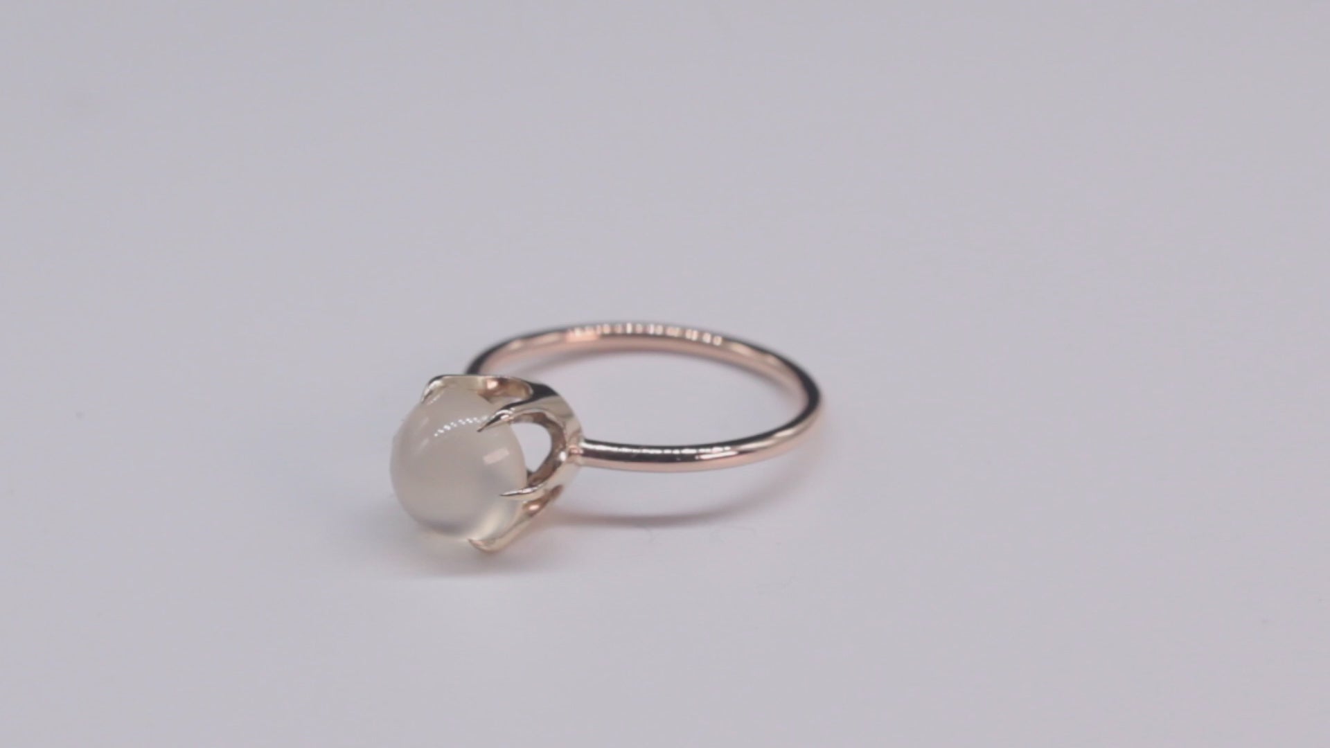 Antique Moonstone Ring In 10 Karat Rose Gold