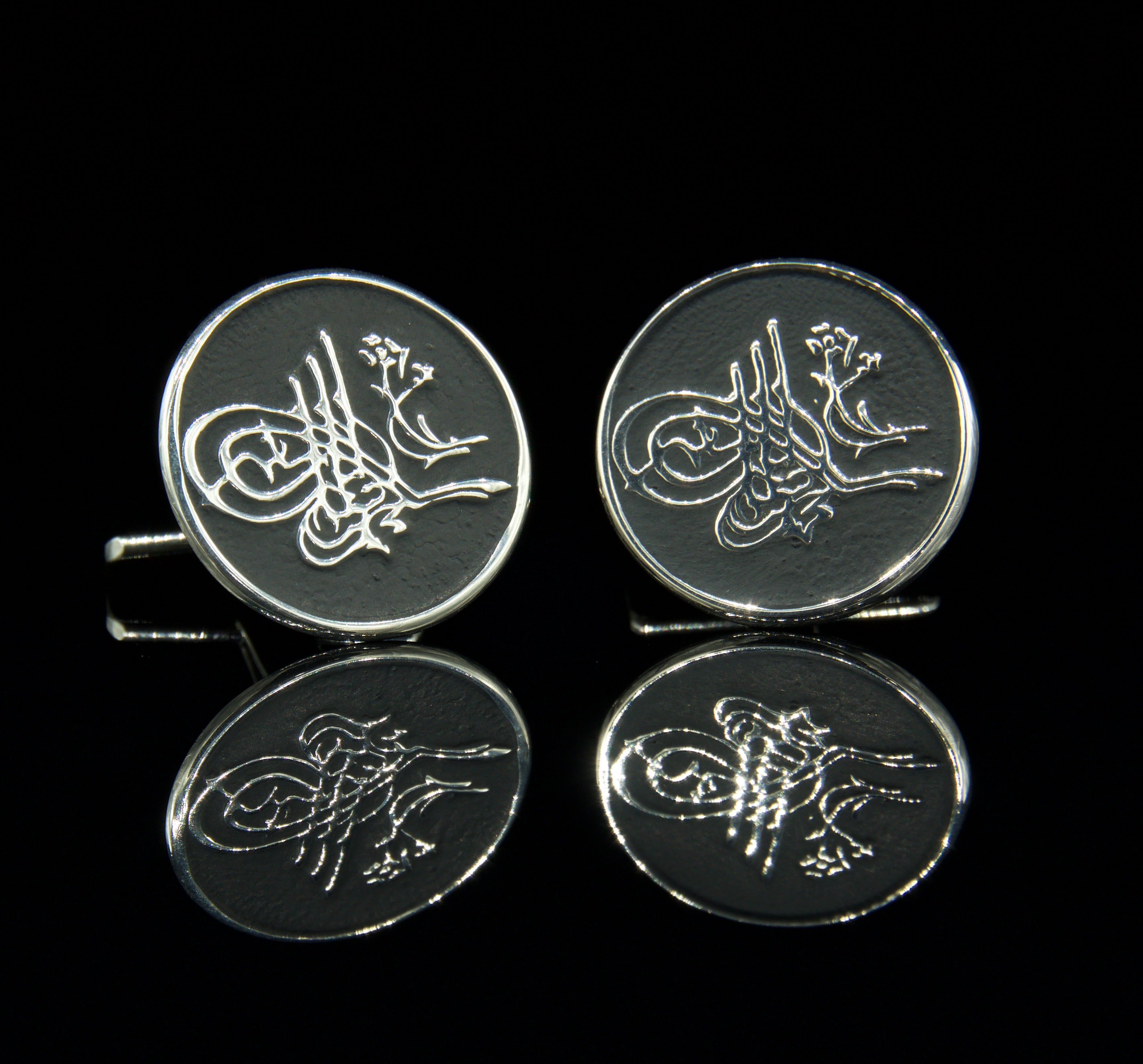 MashAllah Islamic Calligraphy Silver Cuff Links