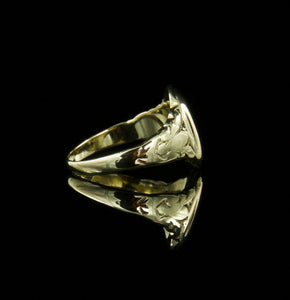 Art Nouveau Women's 10k Gold "O" Signet Ring