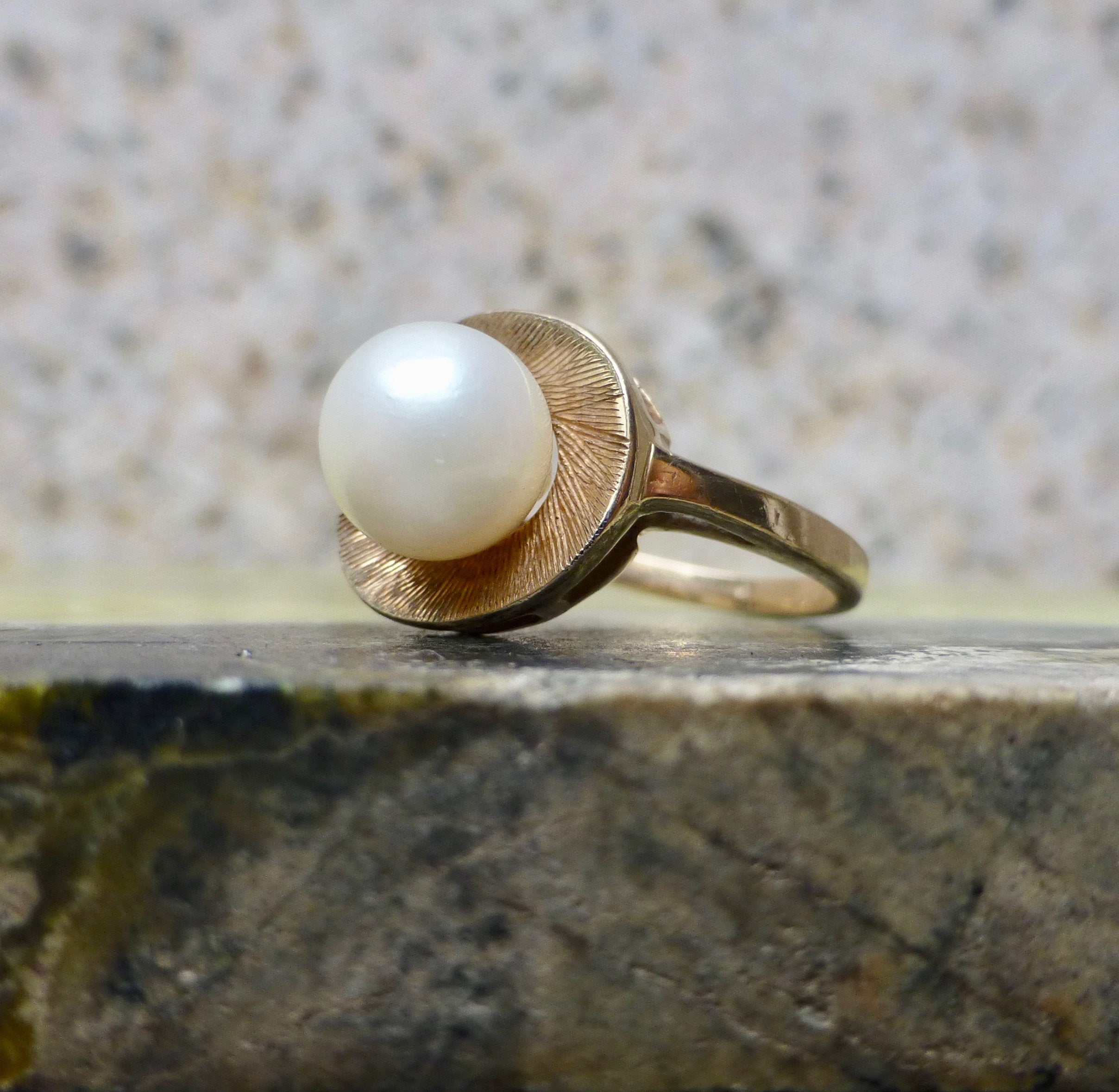 Paul Amey “Apricot” Pearl Ring in 9K Yellow Gold with Diamond For Sale at  1stDibs | paul amey jeweller